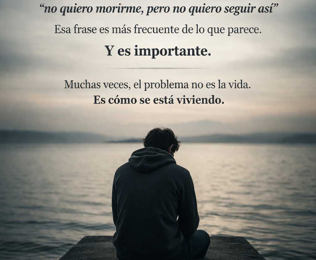 Pensamientos suicidas sin querer morir