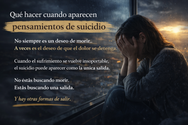 Qué hacer cuando aparecen pensamientos de suicidio