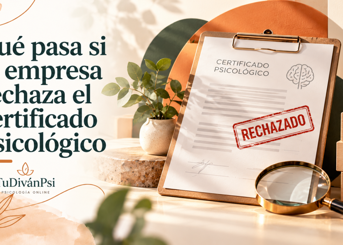 ¿Qué pasa si una empresa rechaza un certificado psicológico?